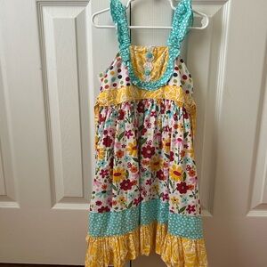 Colorful Floral Kids Dress